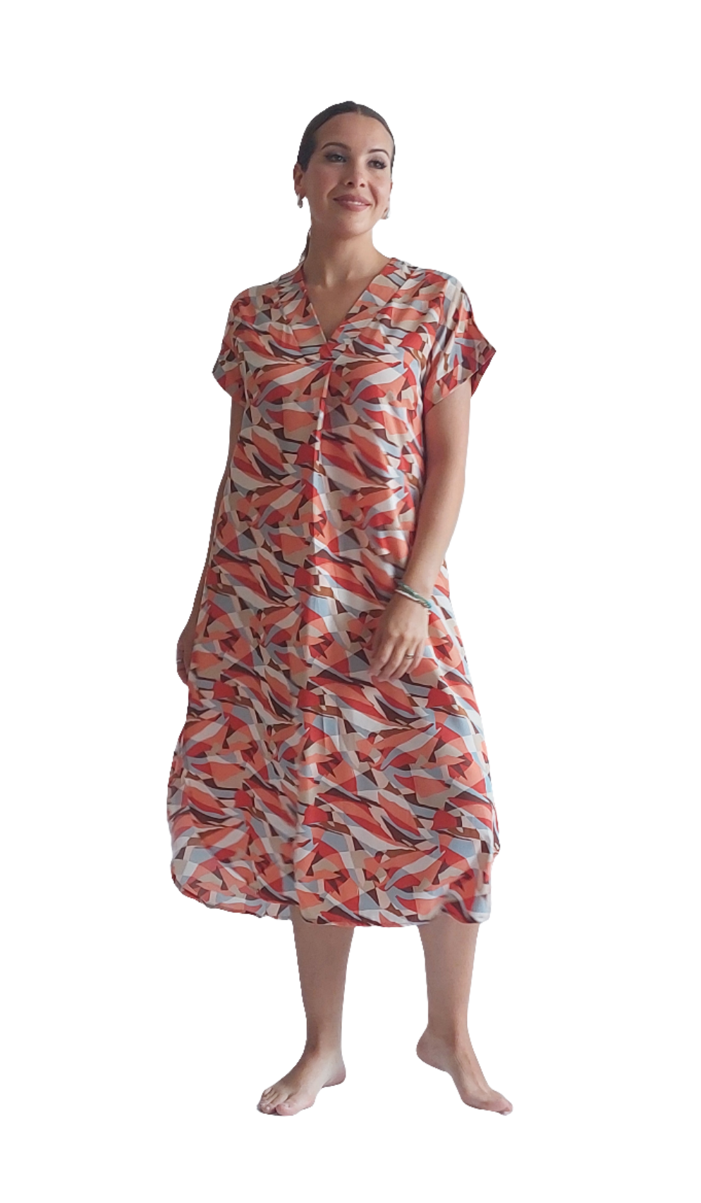 Túnica Myle / Roja con beige