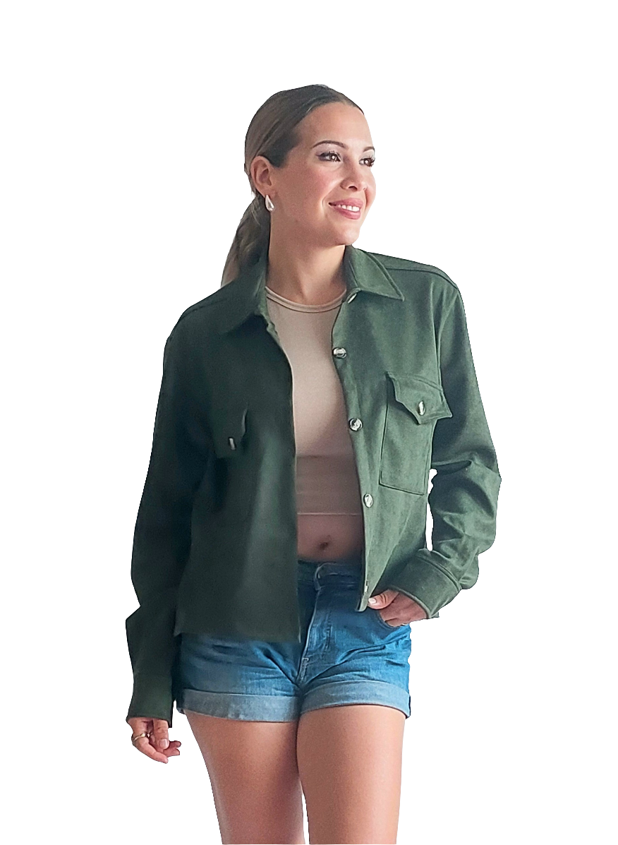 Casaca Julieta / Suede Gamuza Verde