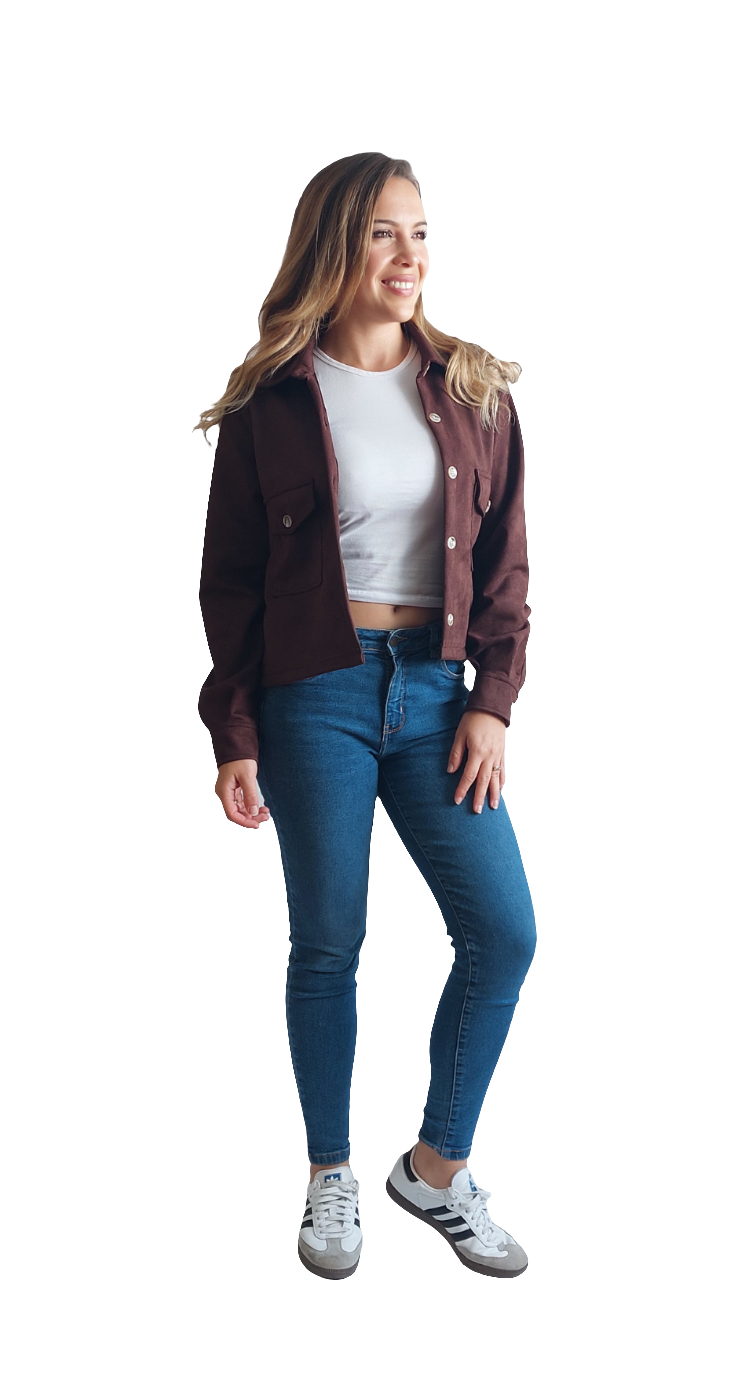 Casaca Julieta / Suede Gamuza Chocolate