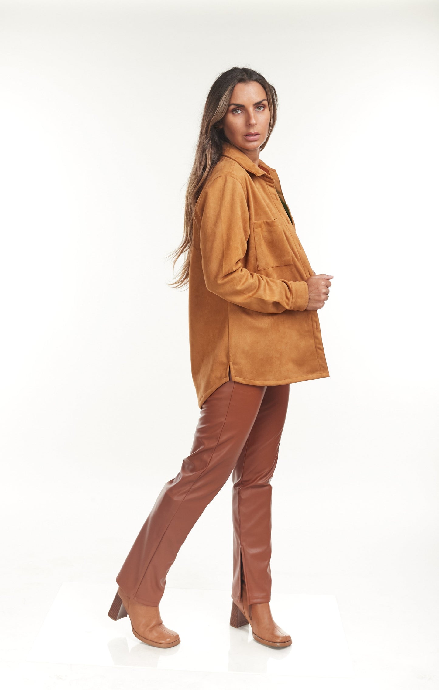 Camisaco Laia / Suede Gamuza Camel