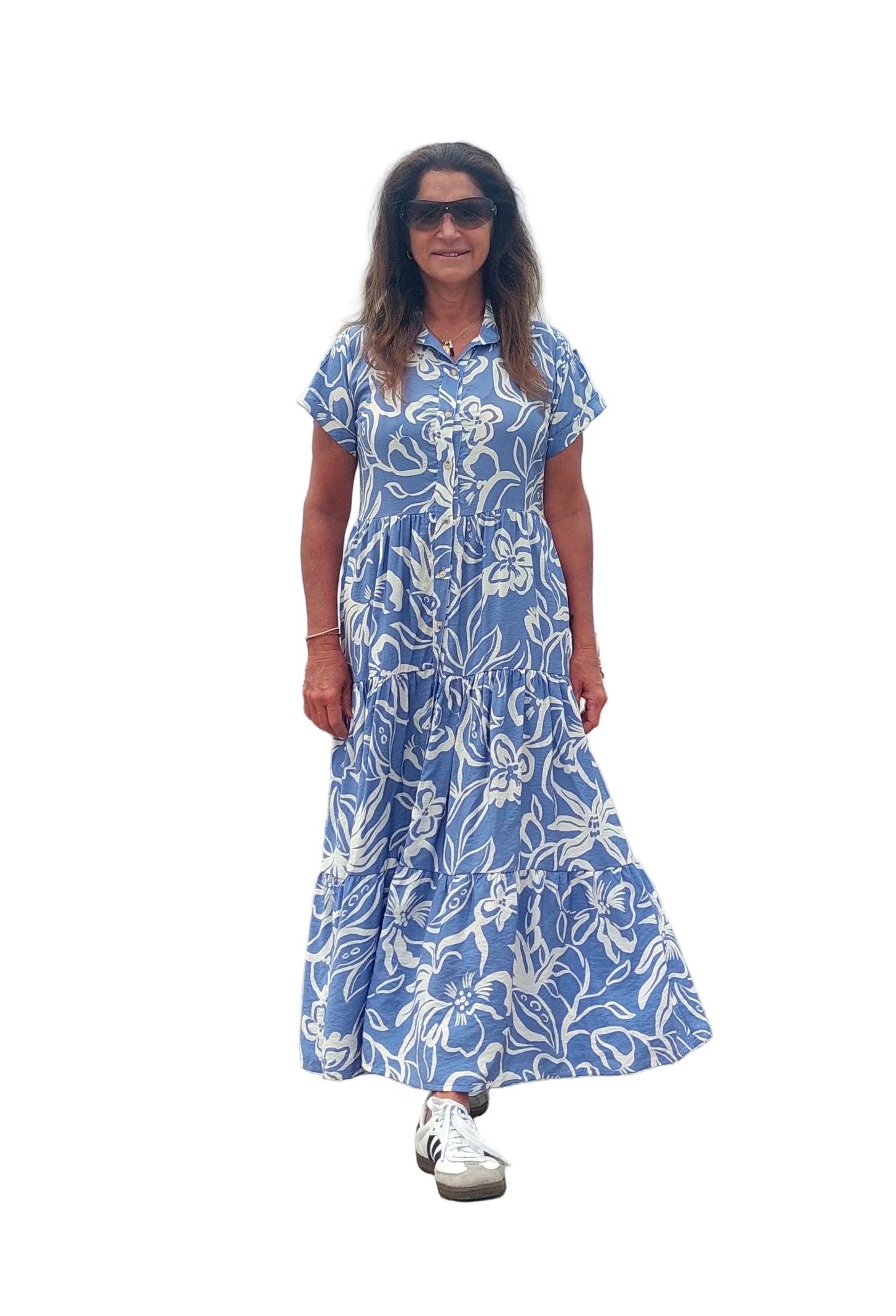 Vestido Isabella | Blanco con acero bali