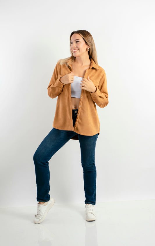 Camisaco Laia / Suede Gamuza Camel