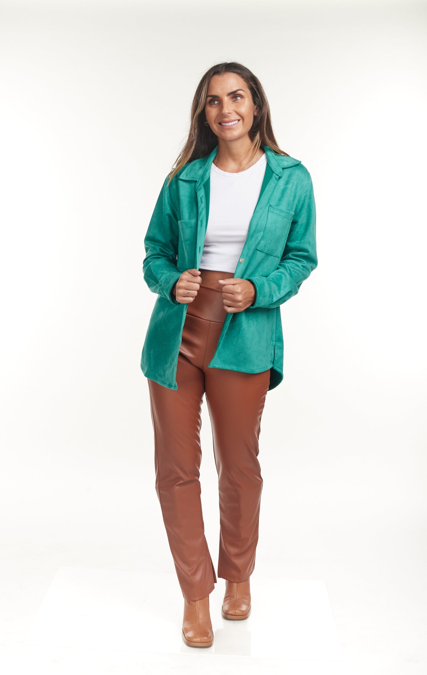 Camisaco Laia / Suede Gamuza Verde