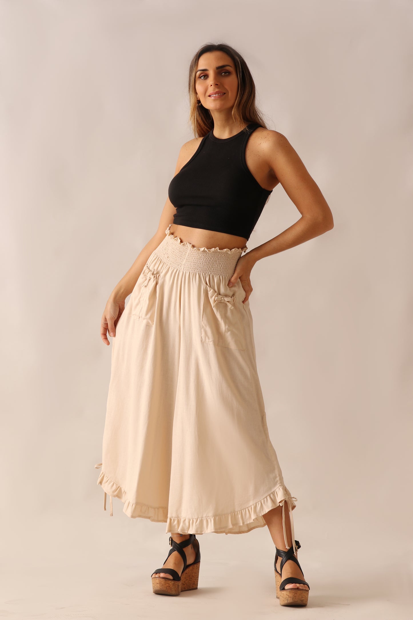 Falda Pantalón Alba / Beige